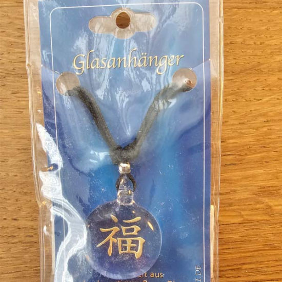 Glasanhänger Chinesische Zeichen