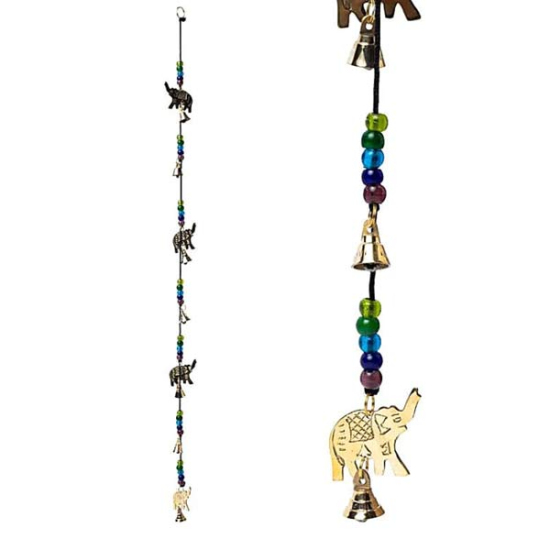 Dekohänger mit Glocken und Elefanten