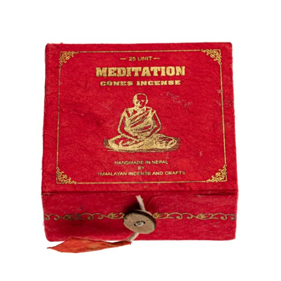 Räucherkegel Meditation in roter Box