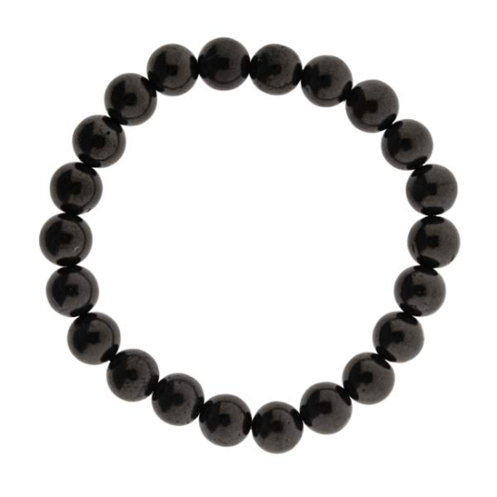 Schungit Armband mit grossen Perlen