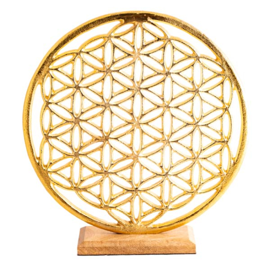 Blume des Lebens - Ambiente Element, goldfarben