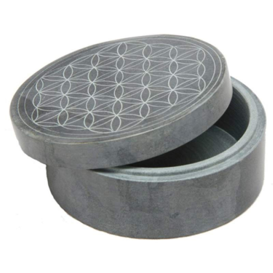 Blume des Lebens - Schatulle aus Speckstein