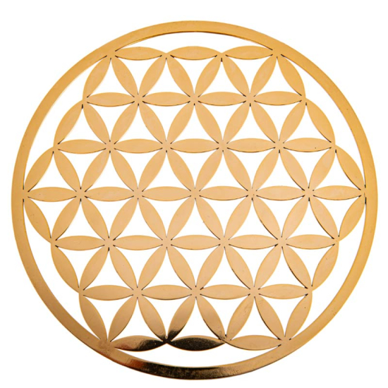 Blume des Lebens aus Messing, 15 cm