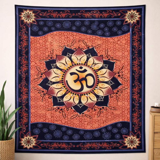 Wandbehang „Om Lotus“ – 100 % Baumwolle – 147 x 208 cm