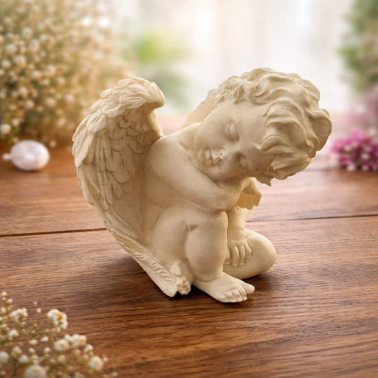 Schlafender Engel Figur – Schutzengel Deko Statue, 10cm