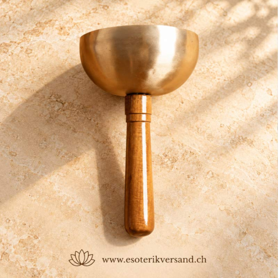 Klangschale mit Griff, klein – Ø 12 cm