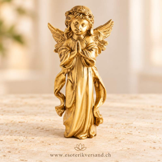Schutzengel aus massivem Messing – 29,5 cm