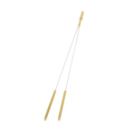 Wünschelrute, 42,5 cm mit Messing-Griff und Aufsatzrute