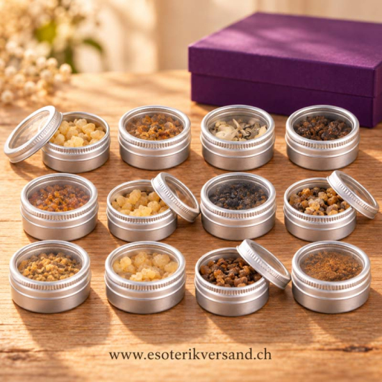 Reine Harze Räuchersortiment – 12 Sorten, ca. 70 g