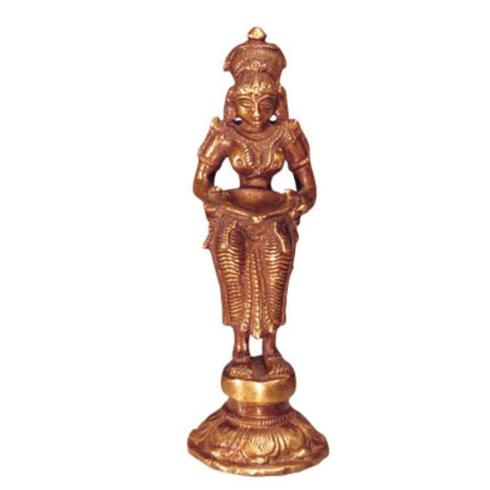 Lakshmi stehend, Messing 14 cm