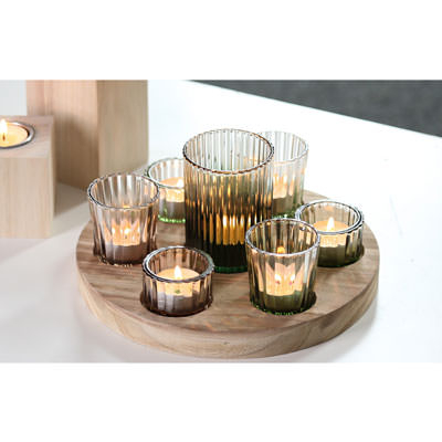 Kerzenteller aus Holz mit 8 Teelichthalter