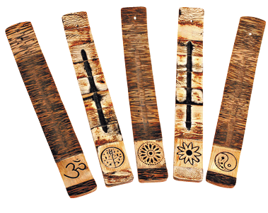 Om - Räucherstäbchenhalter aus Holz  Africa Style