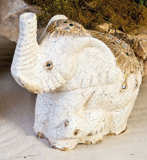 Elefant mit Baby aus Holz