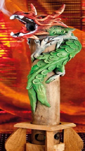 Räucherdrache mit Keramikhalter