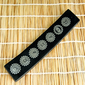 Chakrahalter schwarz, aus Speckstein