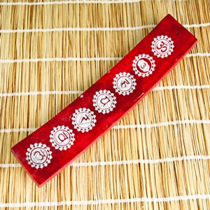 Chakrahalter rot, aus Speckstein