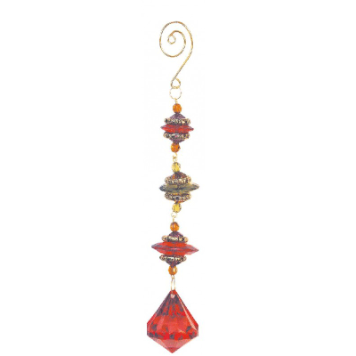 Dekorationshänger Ornament, bunt, 20 cm