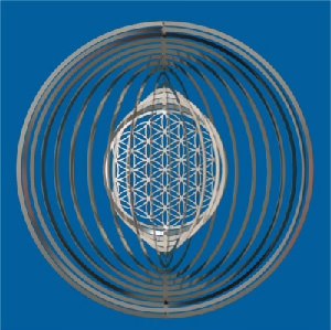 Edelstahl Spiral Ringe mit Blume des Lebens