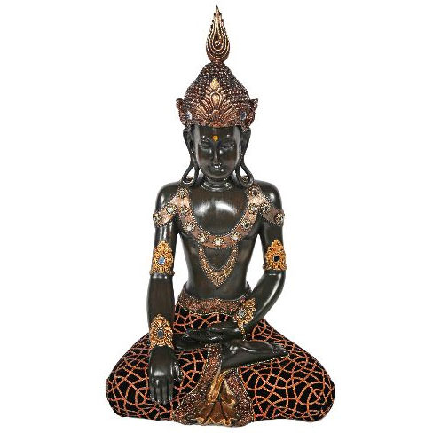 Thailändischer Buddha im Lotussitz, 45 cm