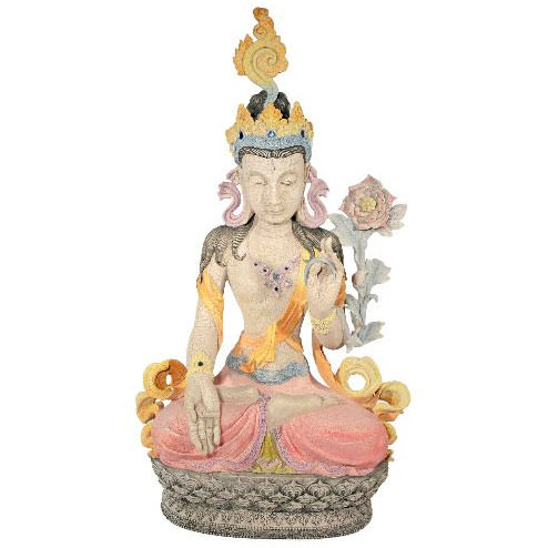 Buddha, sitzend farbig-rose, 72 cm