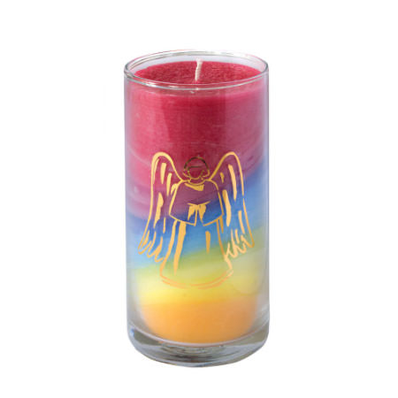 Kerze Sommer Engel im Glas Stearin 14cm