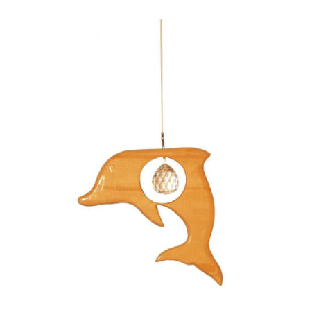 Kristallobjekt Delphin natur 12cm