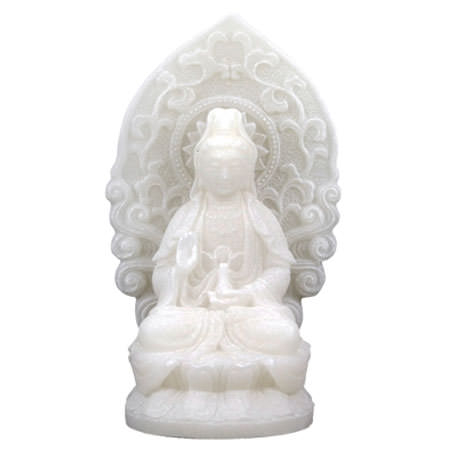 Kuan Yin Figur, weiss, 12 cm