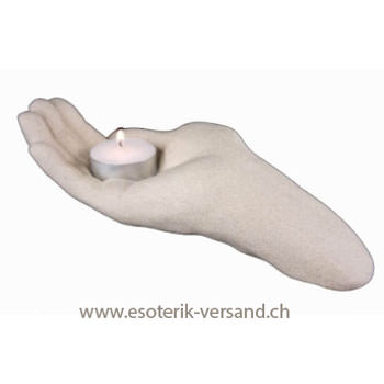 Teelichthalter Mudra Hand (rechte Hand)