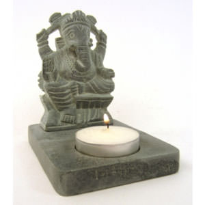 Teelichthalter - Ganesha aus Speckstein