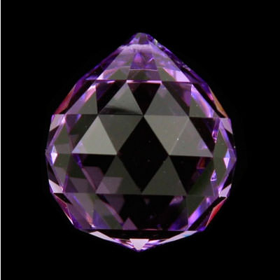 Regenbogen-Kristalle Kugel , violett, 4 cm