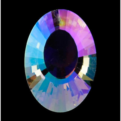 Regenbogen-Kristall Panorama in perlmutt rund