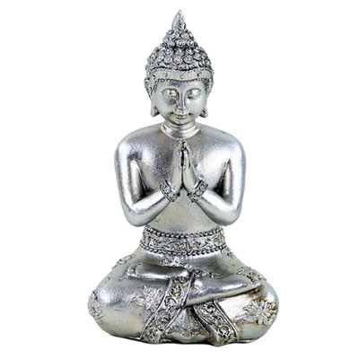 Betender Thai Buddha, silberfarbig
