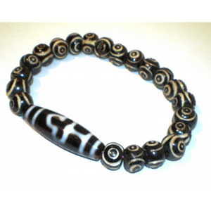 Malas Armband, schwarz, weiss