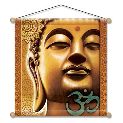 Meditation Wandbild - Goldener Buddha