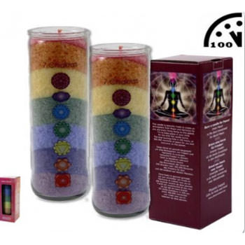 7 Chakra Kerze mit ätherischen Ölen