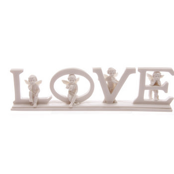 Engelchen - LOVE - Buchstaben auf Sockel, 6.5cm