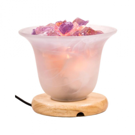 Salzkristall Lampe Amethyst, 19 cm