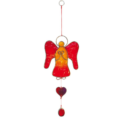 Suncatcher Engel, rot, 18 cm