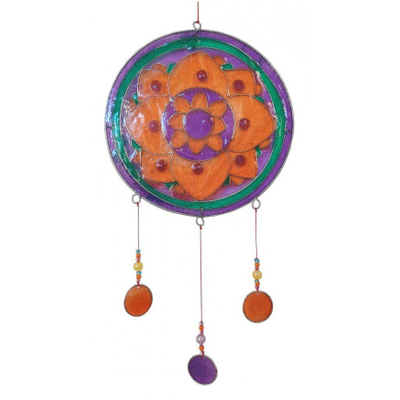 Suncatcher Lotus Mandala, bunt, 35 cm