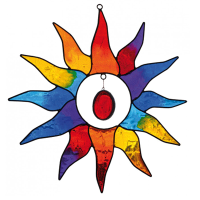 Suncatcher Sonne, bunt, 25 cm