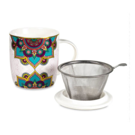 Set Teetasse Mandala türkis