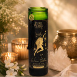 Manifestationskerze Divine Goddess – Jasmin & Oud – Luxus Duftkerze im Glas