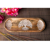 Yggdrasil Räucherstäbchenhalter mit Goldverzierung