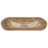 Engelsflügel Räucherstäbchenhalter mit Goldverzierung