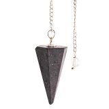 Schungit Pendel, sechskant