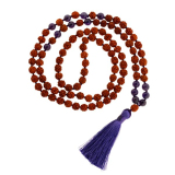 Rudraksha-Mala mit Amethyst