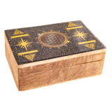 Magic Holzbox mit Blume des Lebens