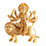 Durga - Göttin der Stärke und Schutz, aus Messing, 20cm