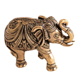 Glückselefant hochwertiges Kunstobjekt, aus Messing