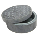 Blume des Lebens - Schatulle aus Speckstein